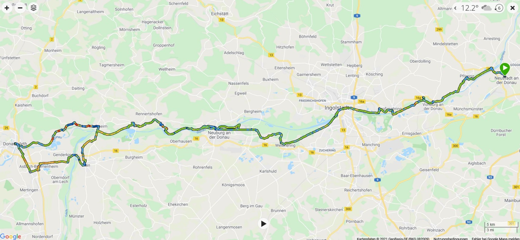 Neustadt-Donauwörth-Rain-Karte